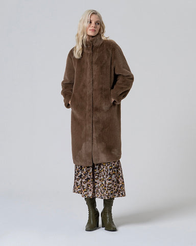 355725 SURKANA Manteau fausse-fourrure