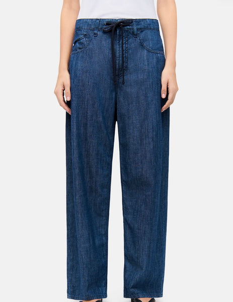 388916 BAGGY jean fluide bleu