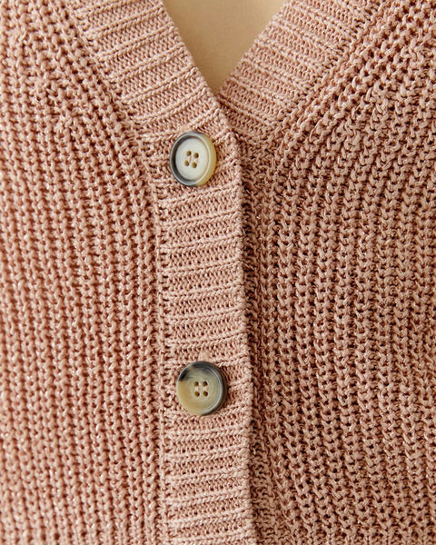345016 Oui cardigan rose lurex