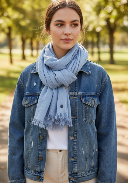 380716 FRAAS foulard oblong en voile uni