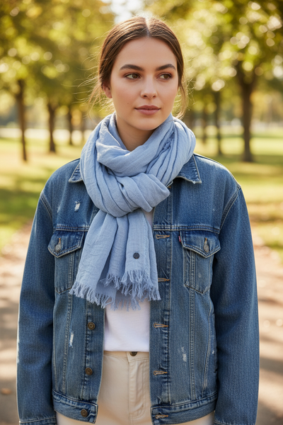 380716 FRAAS foulard oblong en voile uni