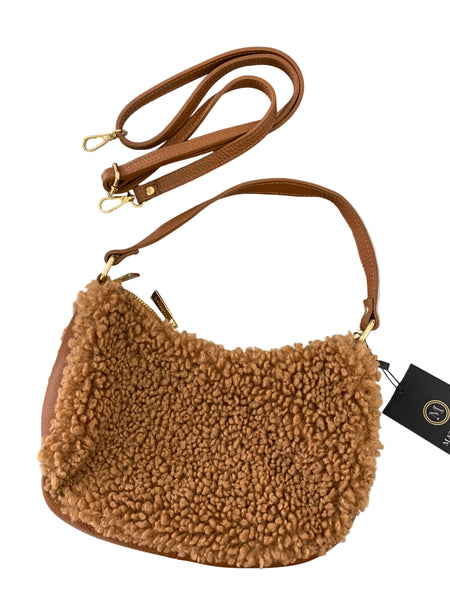 213824 Mathilde C sac à main Teddy frisé cuir véritable