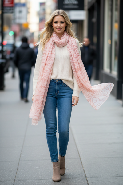 372816 L’Actuel foulard roses