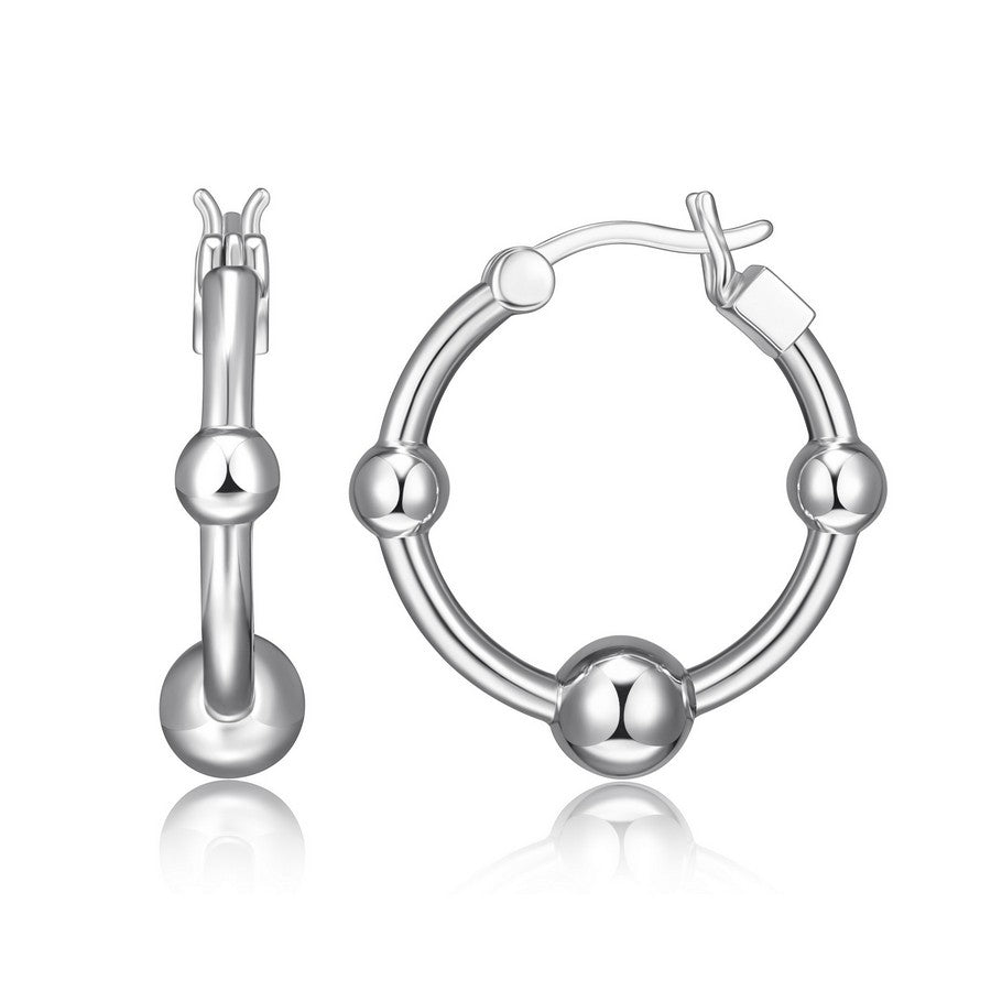 374525 Elle boucles d’oreilles anneaux billes ORB