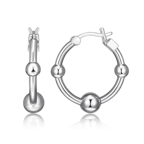 374525 Elle boucles d’oreilles anneaux billes ORB