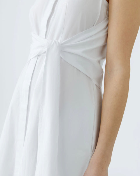320115 OUI robe longue nouée blanche