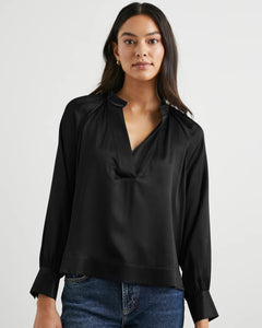 207524 Rails Blouse satinée noir