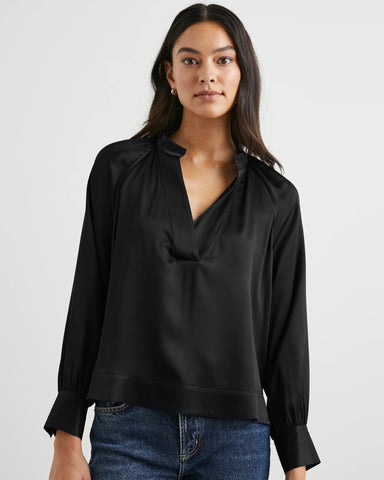 207524 Rails Blouse satinée noir