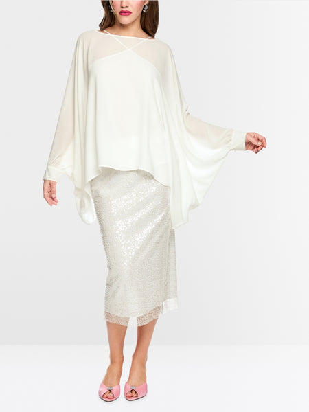 371416 Marccain blouse manches vaporeuses