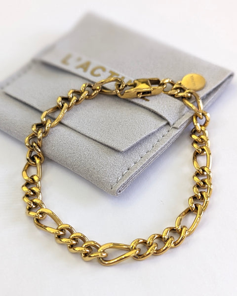 649214 L’ACTUEL bracelet maille figaro