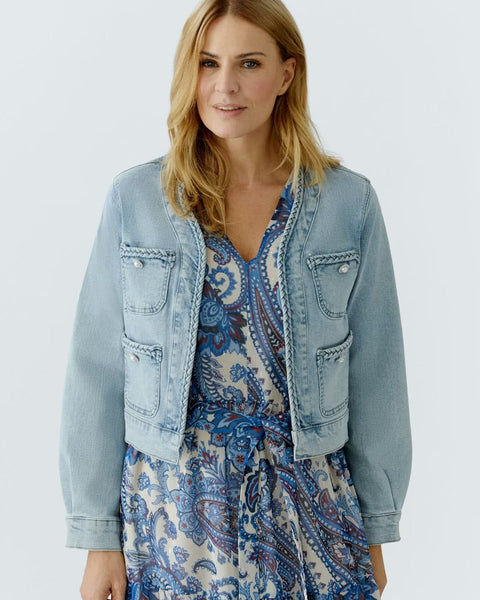 361216 OUI Veste de jeans avec boutons en  perle
