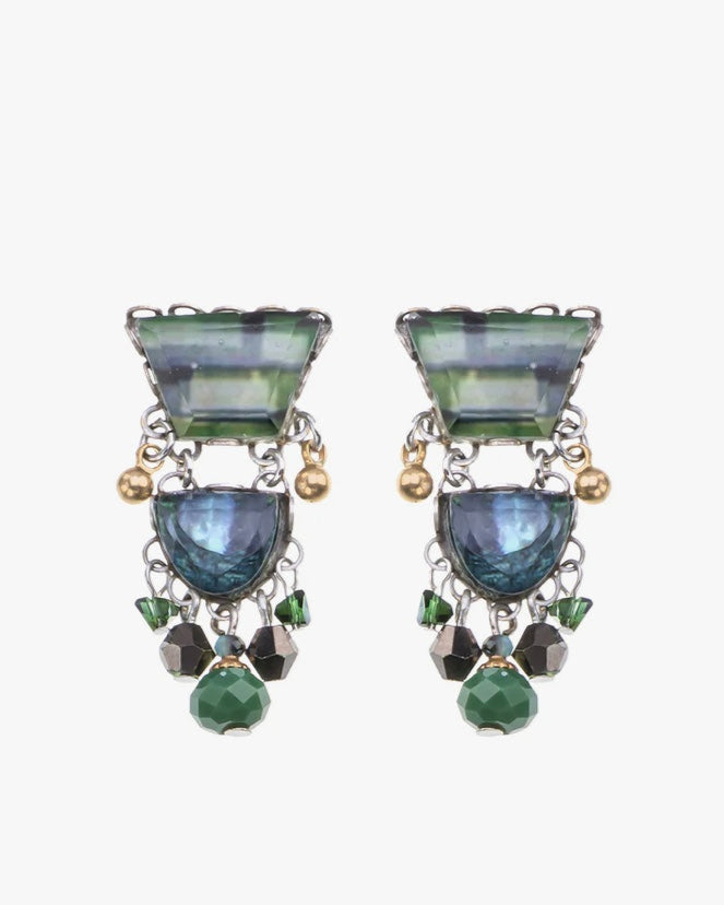 378325 AYALA BAR Boucle d'oreille verte et bleu