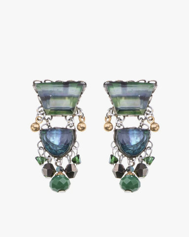 378325 AYALA BAR Boucle d'oreille verte et bleu