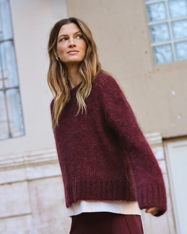 363725 Part two tricot Tawny bourgogne