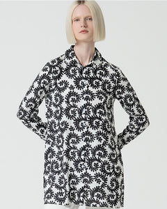302715 Surkana chemisier tunique motif noir