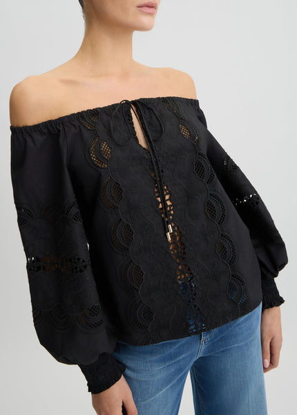 299915 LiuJo blouse en coton brodée