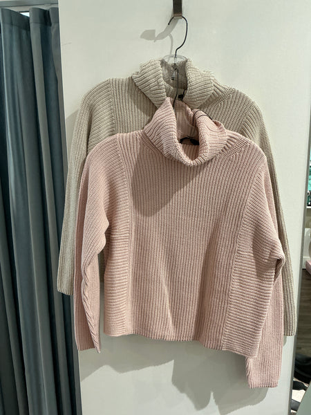 383225 OUI pull coton col roulé