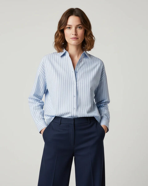 357916 Coster chemisier oversized ligné