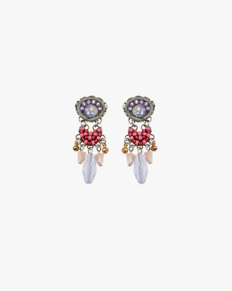 385416 Ayala bar boucle d’oreille lilas et fuchsia