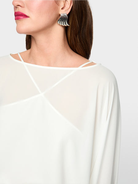 371416 Marccain blouse manches vaporeuses