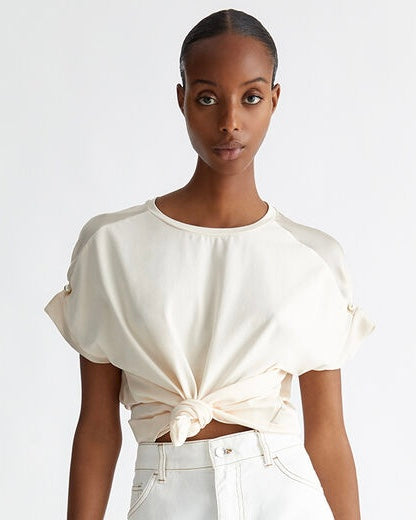 236324 Liu Jo top manche courte avec perle