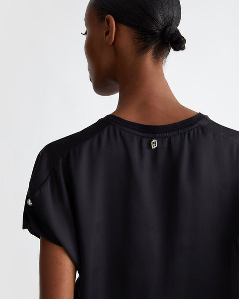 236324 Liu Jo top manche courte avec perle