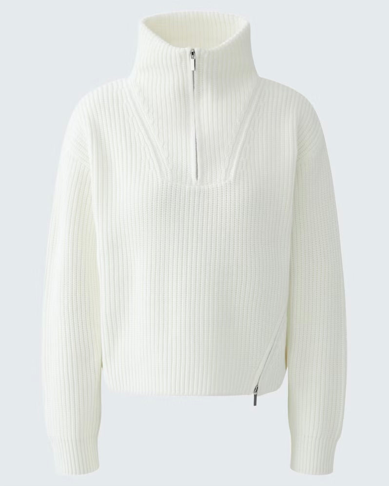 383325 OUI tricot col montant à fermeture éclair