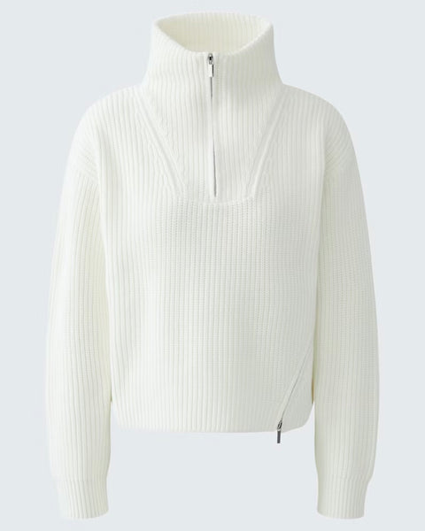 383325 OUI tricot col montant à fermeture éclair