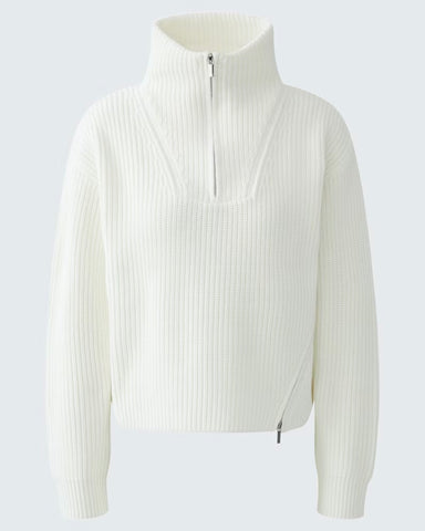 383325 OUI tricot col montant à fermeture éclair