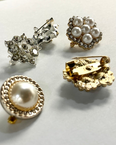 392325 L’Actuel broche perle et cristaux