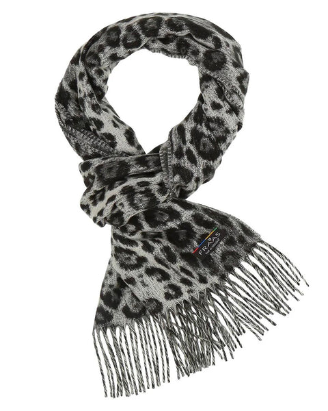 392425 Fraas foulard léopard gris