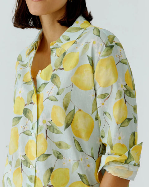 395316 Oui chemisier imprimé citron