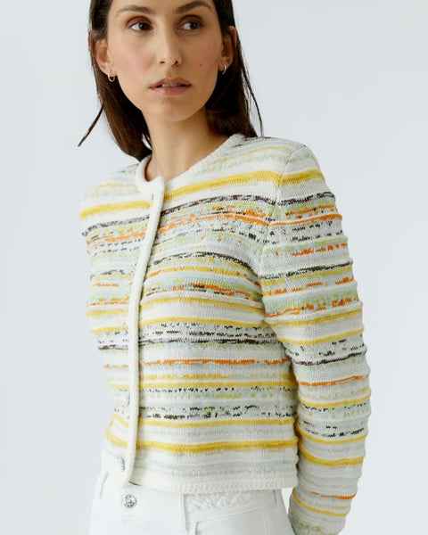 389816 Oui cardigan en tricot coloré