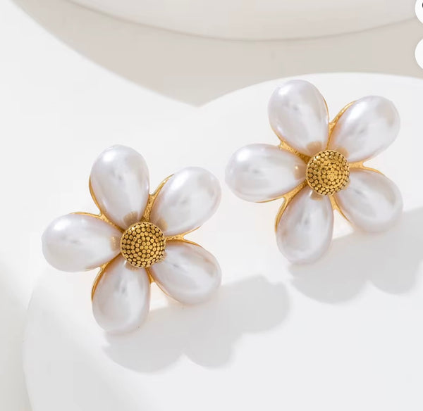 381816 L’Actuel boucle d’oreilles en marguerite