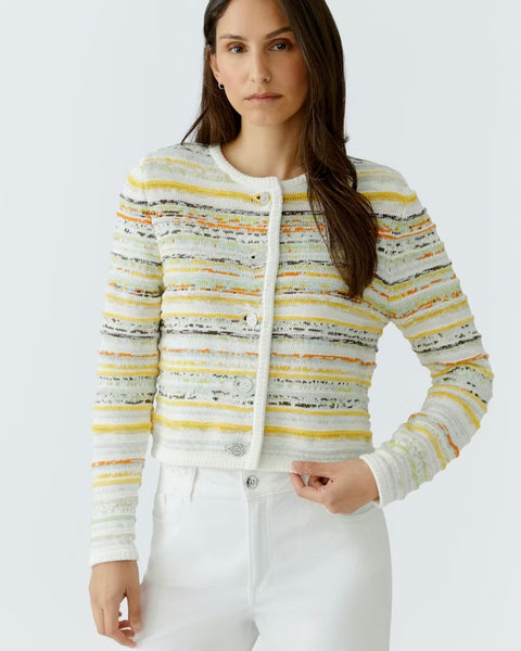 389816 Oui cardigan en tricot coloré