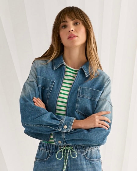 350816 Marccain bomber jean extensible