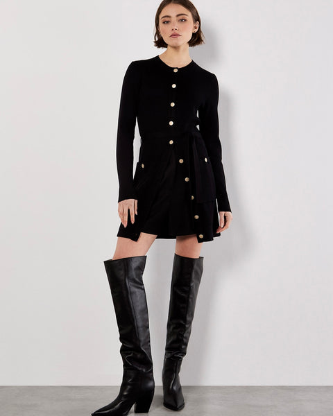 361825 Apricot robe rib boutons or