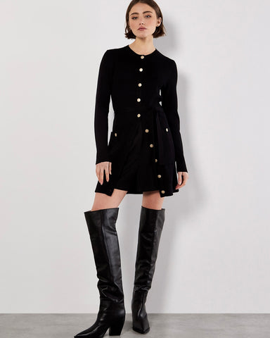 361825 Apricot robe rib boutons or