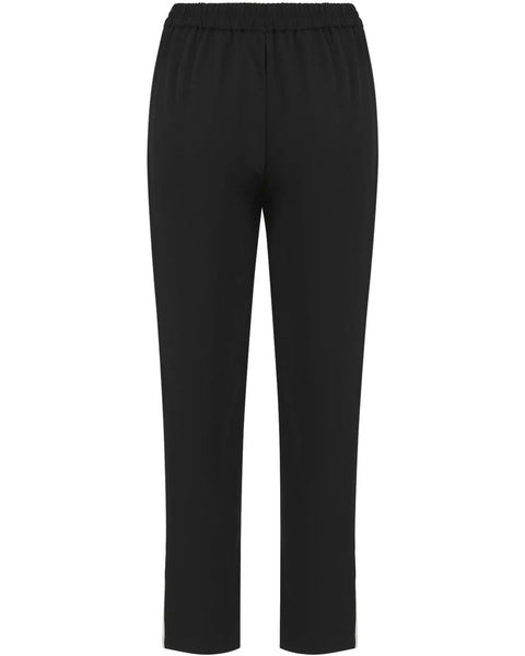 275615 Coster pantalon jogger fluide noir et crème