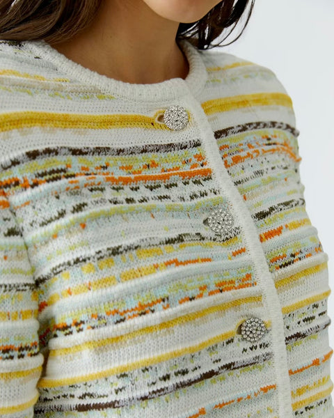 389816 Oui cardigan en tricot coloré