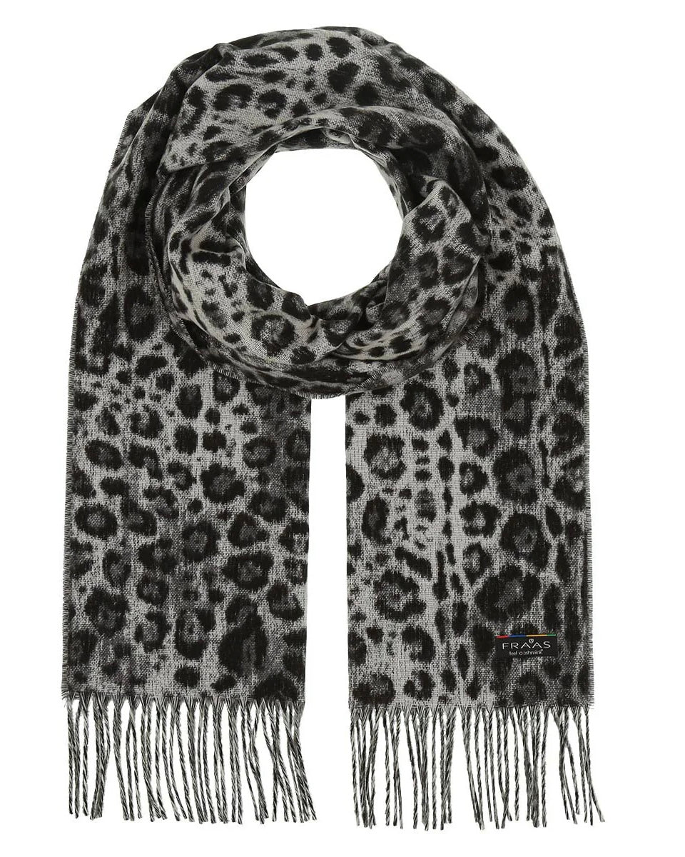 392425 Fraas foulard léopard gris