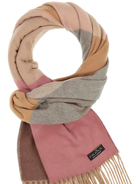 393025 Fraas foulard fin motifs carreaux et cœurs