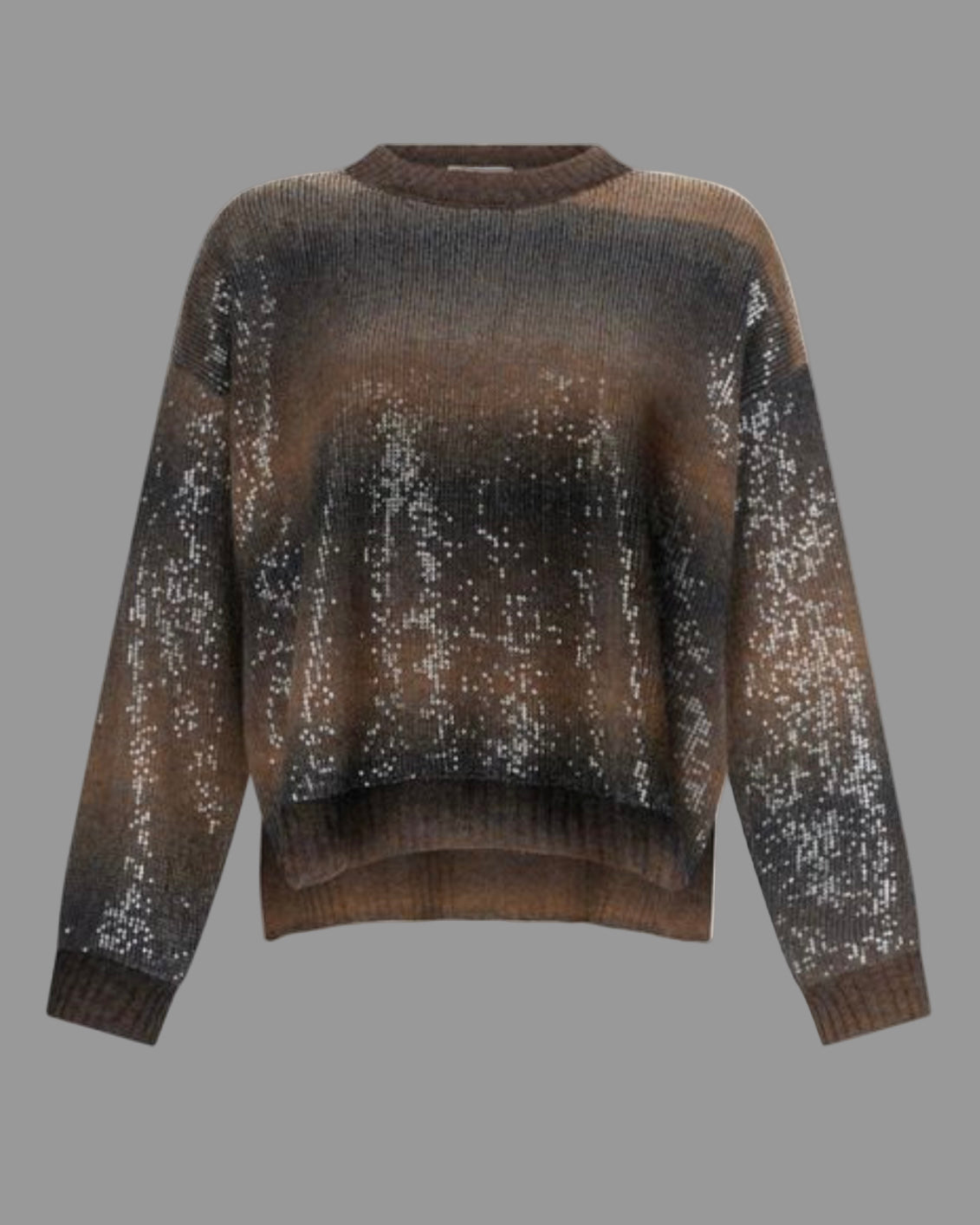 389625 Liu Jo tricot tie-dye brun avec paillettes