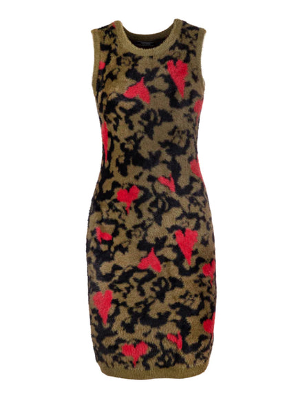 576323 Fracomina robe en olive/cœur