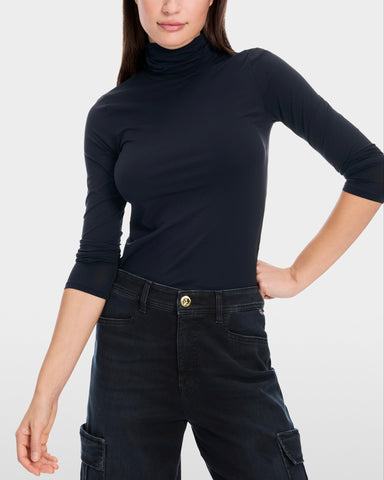 344925 Marccain col roulé en mesh