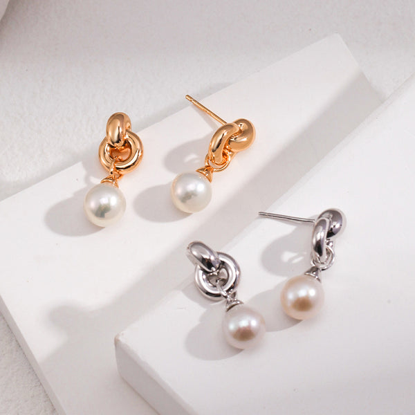 413626 L’Actuel boucle d’oreille avec pendentif avec perles d’eau douce