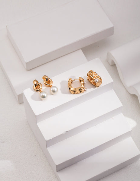 413626 L’Actuel boucle d’oreille avec pendentif avec perles d’eau douce