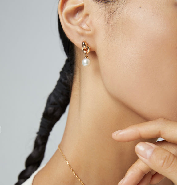 413626 L’Actuel boucle d’oreille avec pendentif avec perles d’eau douce