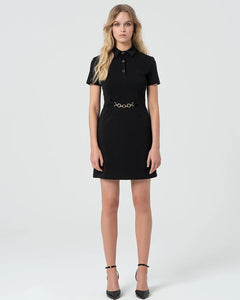 297315 FRACOMINA Robe polo noire