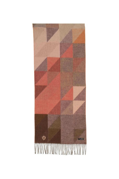 392925 Fraas foulard motifs géométriques rose pêche